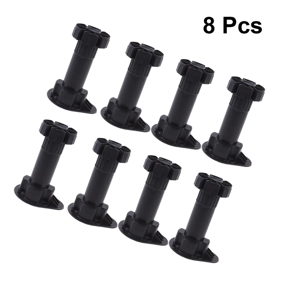 

8pcs Thicken Adjustable Height Furniture Legs Table Legs for Sofa Cabinet Foot Support Furniture Accessories (100-120 Bl