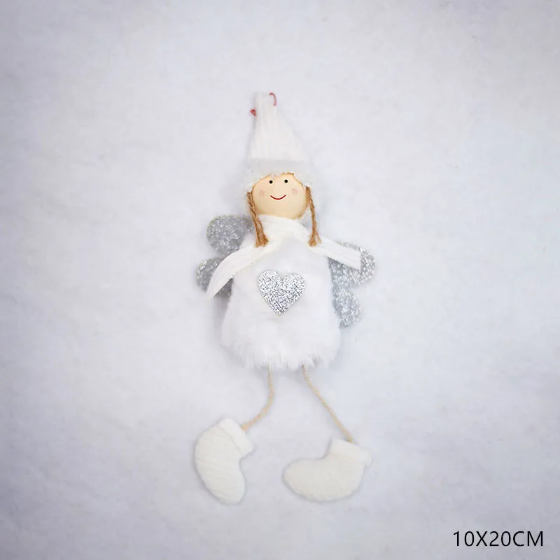 A3-White Новогодняя Коллекция года, Рождественские куклы Noel Angel для мальчиков и девочек, Рождественские елочные украшения, Navidad Natal, рождественские украшения для дома, подарок для детей - Цвет: A3-White