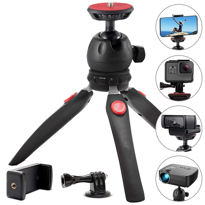 Mini Tripod Camera Holder - Premium Tabletop Small Phone Mount for Gopro Iphone/Cell Phones Webcam Projector Compact Dslr | Электроника