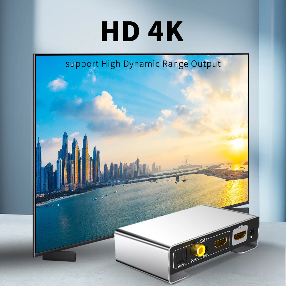 Преобразователь Аудио Unnlink HDMI 4K 60 Гц HIFI 5 1 SPDIF Toslink Оптический RCA для Fire TV Stick Chromecast PS4