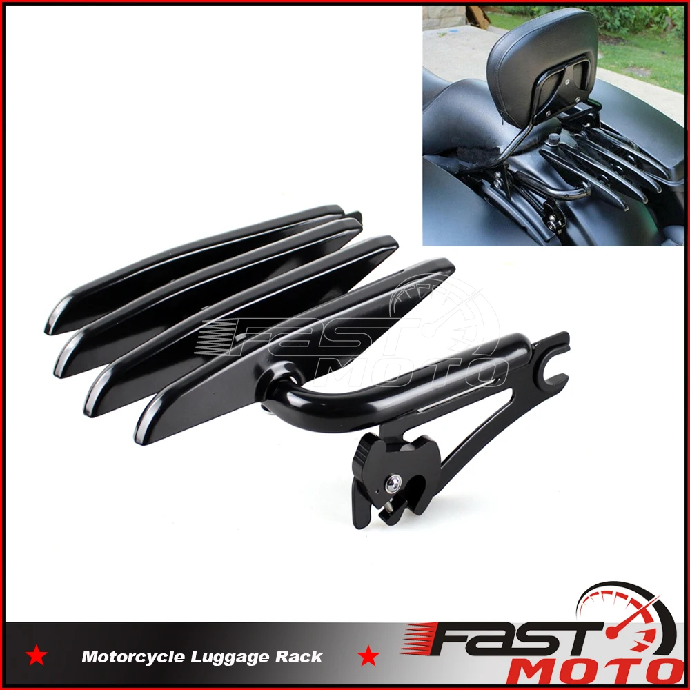 

Detachable Luggage Rack Stealth Motorcycle Luggage Bracket Holder For Harley Touring Street Glide Road King Special FLHR FLHX