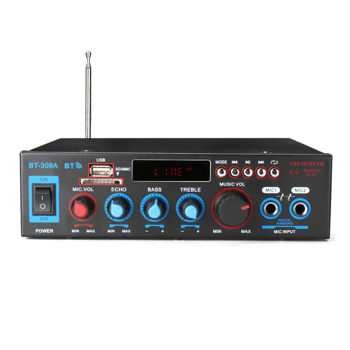 110/220V 800 Вт домашний усилитель аудио bluetooth сабвуфер мощный автомобильный