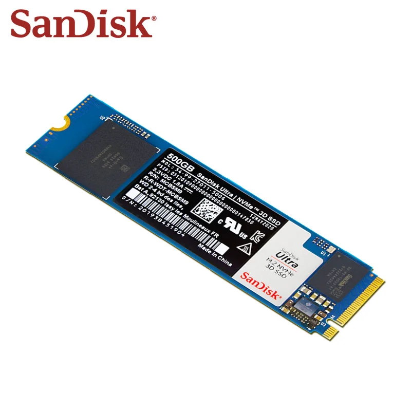 Жесткий диск SanDisk Ultra M.2 NVMe 3D SSD 250 ГБ 500 Гб 1 ТБ до 2400 Мб/с скорость чтения Внутренний