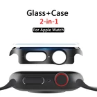 360 изогнутая рамка для защиты экрана для Apple Watch 38 мм 42 мм 40 мм 44 мм серия SE 7 6 5 полное покрытие закаленное стекло для iWatch