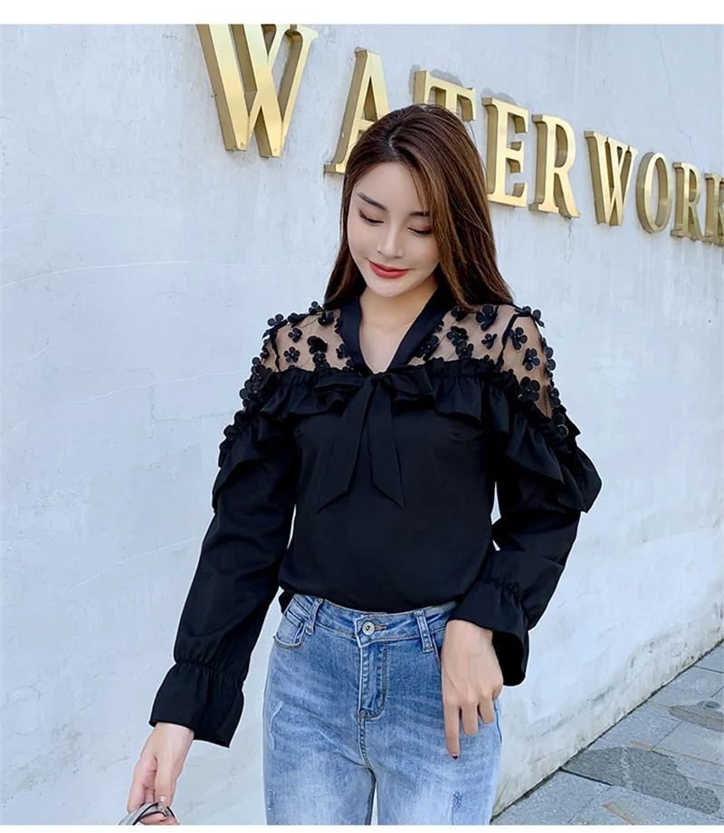 fashion woman blouses summer Autumn long sleeve women shirts white blouse tops office lady work wear blouse shirt blusas