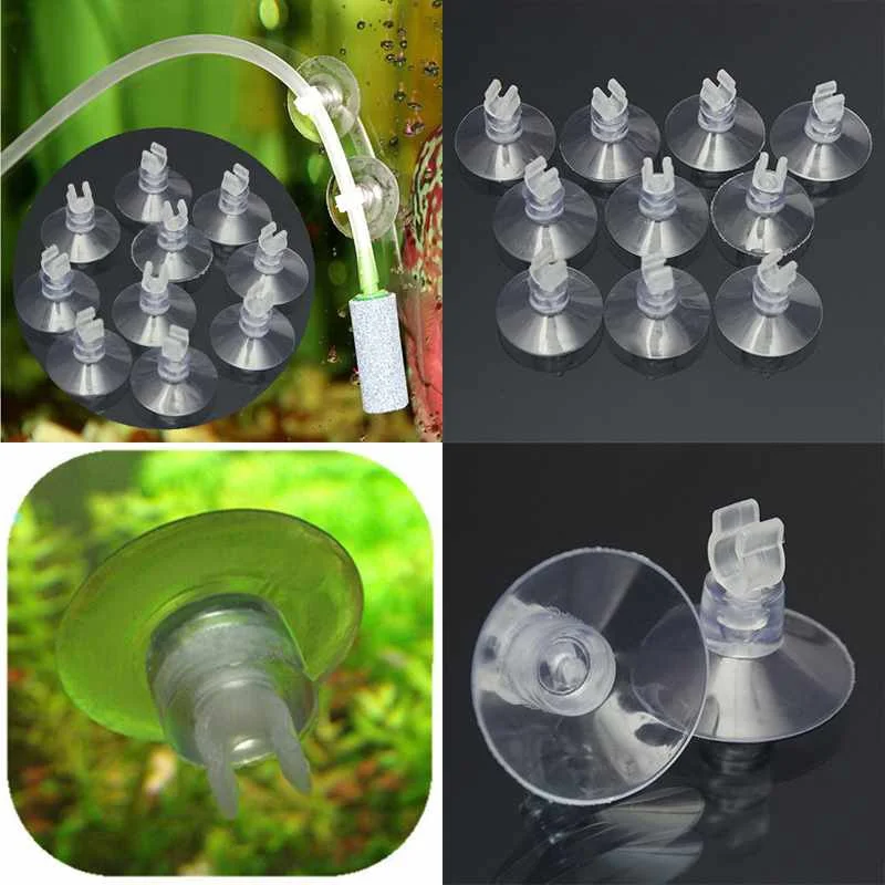 

100pcs Fashion Aquarium Fish Tank Suction Cup Sucker Holders For Air Line Tube Hose Pump