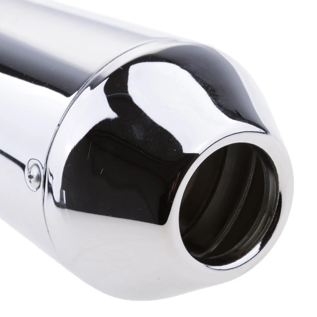 Универсальный хромированный конический коротковолновый глушитель выхлопной