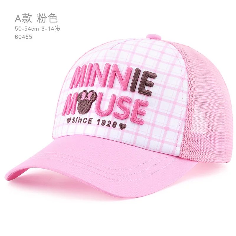 

Original Disney Mickey Mouse Minnie Children's Hat Mesh Baseball Cap Girls Sun Shading Sun Cap Toddler Hat Mommy and Me Bonnets