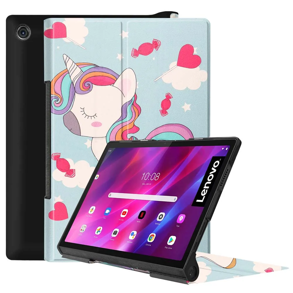 

for Lenovo Yoga Smart Tab Yoga Tab 11 YT-706F 11inch Tablet Smart Case Protective Cover Slim Flip Sleeve Foldable Stand Holder