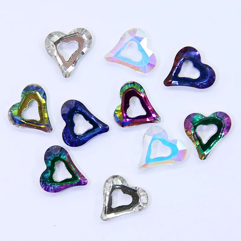

Handicraft set pendant earring Strass heart crystals crafts diy rhinestones glass nail art Jewelry decoration accessories Jewe