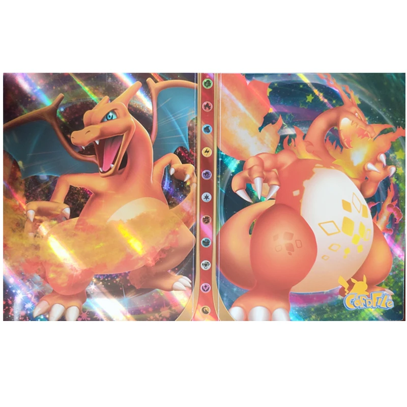 Новинка 2022 блестящий альбом Pokemon Charizard Vmax папка для книг с картой список верхней