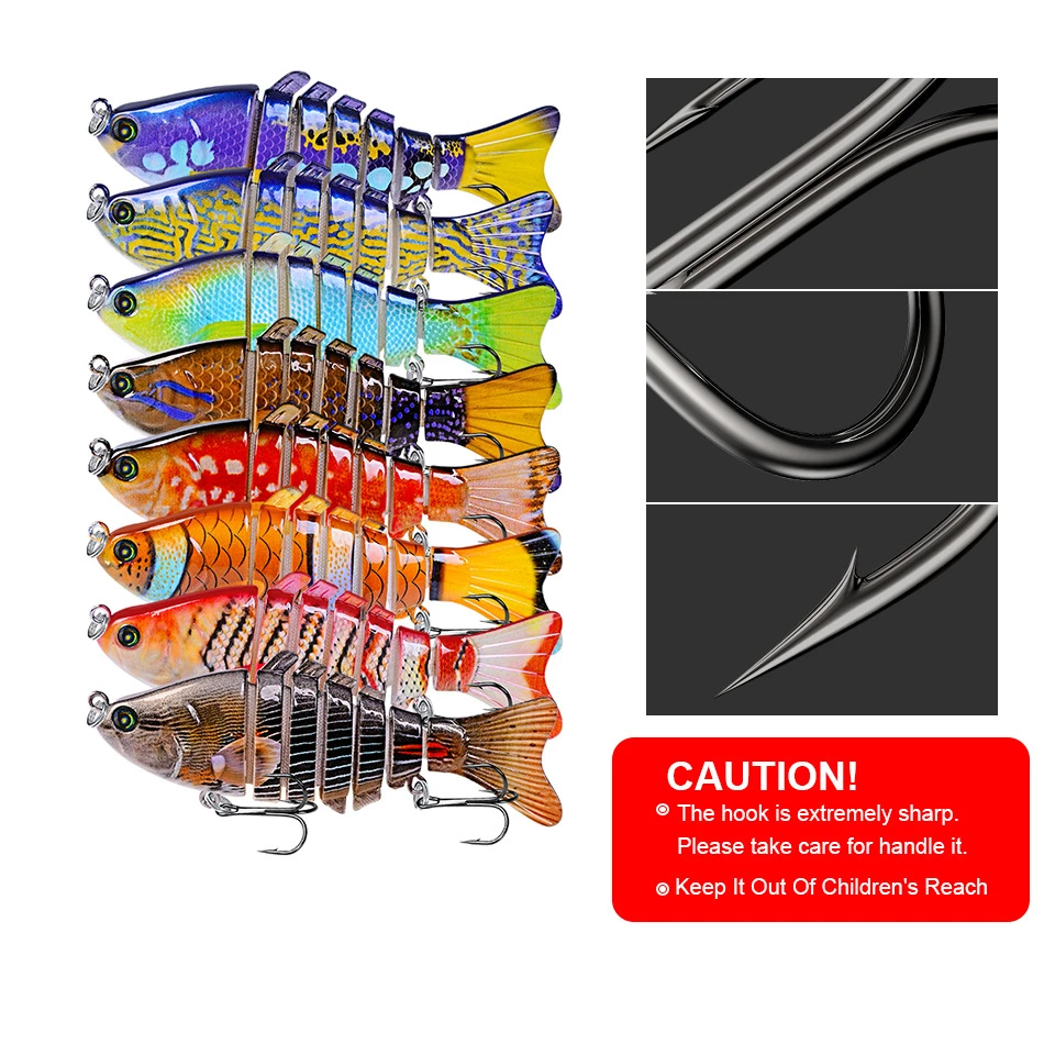 

1 Pcs 10cm 15.6g Wobblers Pike Fishing Lures Artificial Multi Jointed Sections Hard Bait Trolling Pike Carp Fishing Tools