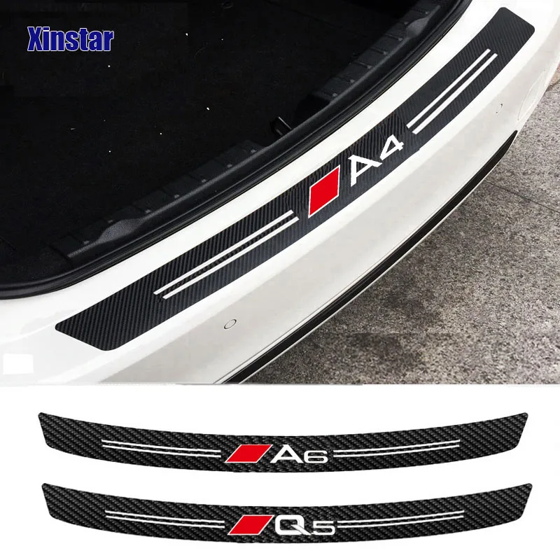 Наклейка на бампер из углеродного волокна для Audi Sline Quattro A3 A4 A5 A6 A7 A8 TT Q3 Q5 Q7 Q8 A1 B6 B8 S1