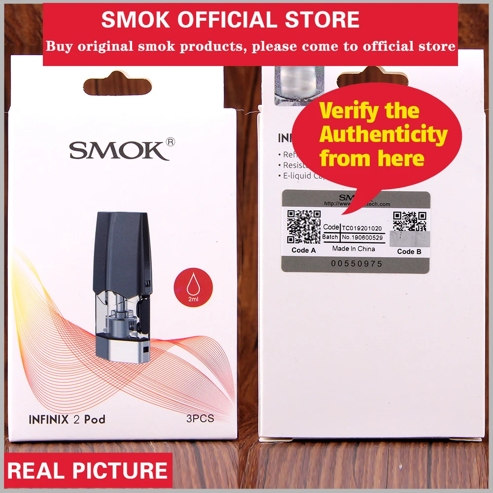 SMOK 3 шт. Infinix 2 мл картридж Pod сменная катушка электронная сигарета атомайзер для