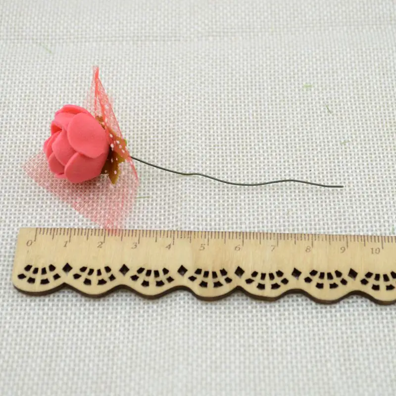 12 шт. 2 см мини-розы из пенопласта для дома свадьбы Искусственные цветы декорация