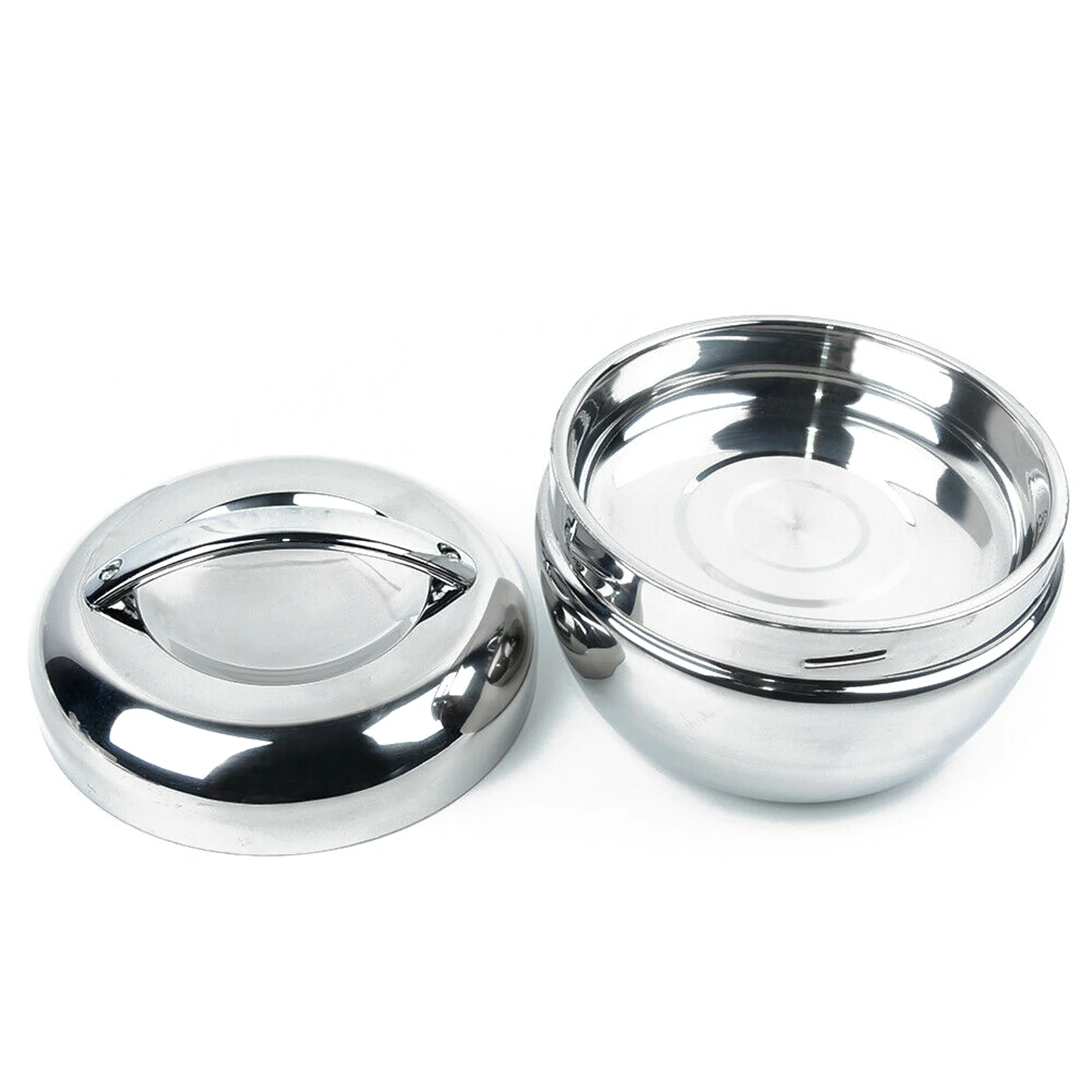 

Portable Stainless Thermo Insulated Thermals Food Container Bento Round Lunch Box TRYC889