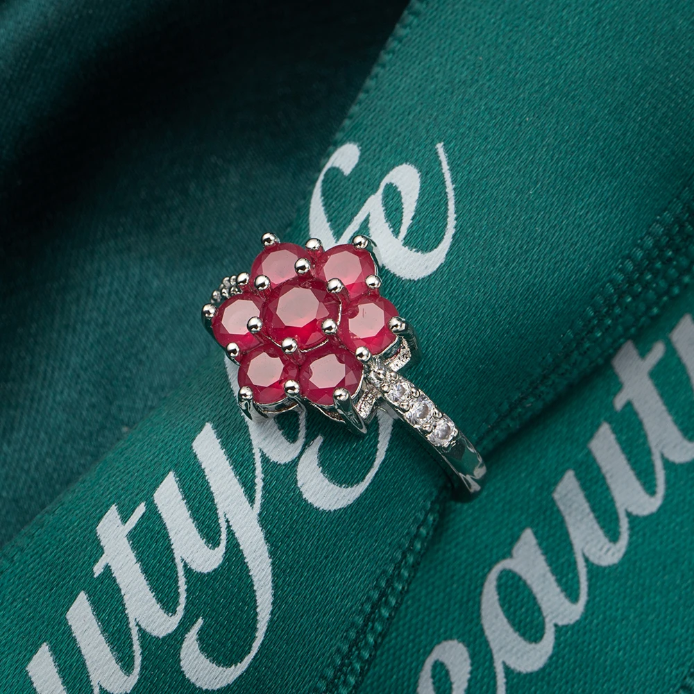 Роскошный Новый дизайн модели обручальное кольцо с цветком из циркония