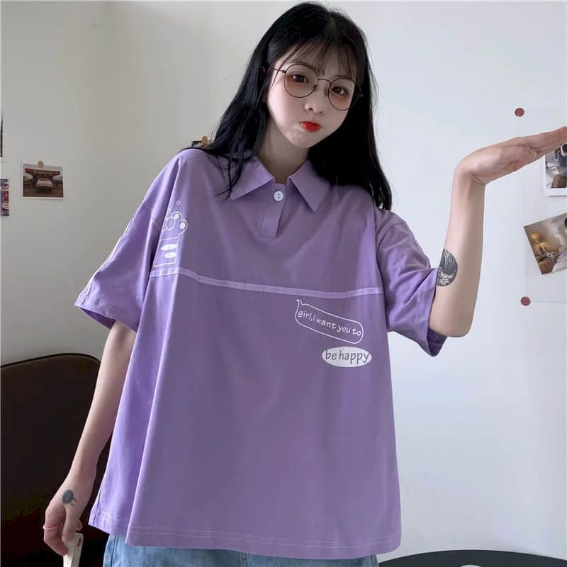 

2021 Spring Autumn Women T Shirt Japanese Fashion Pullover Korean Oversize Harajuku Vintage Kawaii Clothes Goth Graphic Tee Tops
