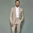 Блейзер на одной пуговице Terno Masculino, красивые мужские костюмы, свадебное платье для жениха, облегающие смокинги (пиджак + брюки + пояс)