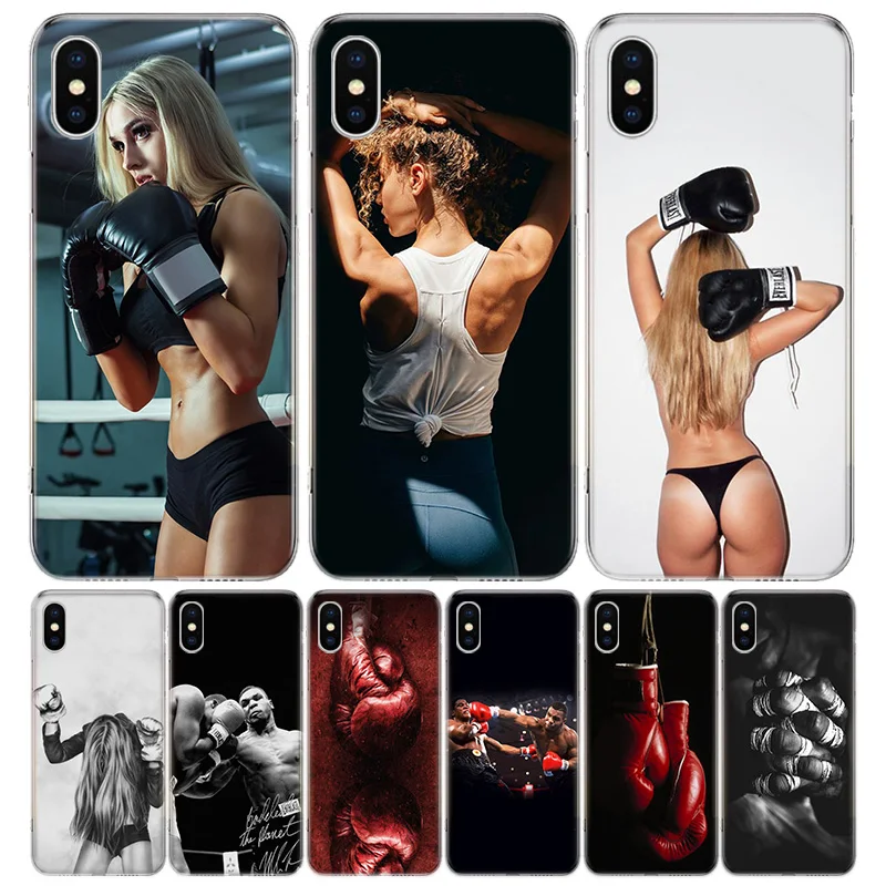 

Fight Boxing aesthetic Girl Phone Case For iPhone 13 12 11 Pro Max 6 X 8 6S 7 Plus XS XR Mini 5S SE 7P 6P Pattern Cover Coque