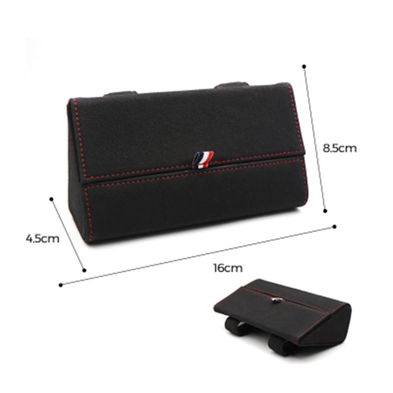 

PU Leather Car Sun Visor Glasses Box Universal Car Sunglasses Holder Case Storage Box Eye Glasses Case Auto Interior Accessories