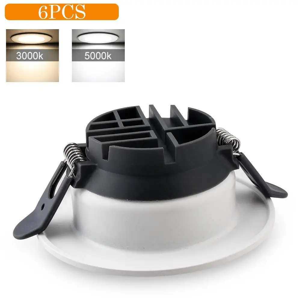 6 шт. теплый/холодный Встраиваемый светодиодный потолочный Светильник