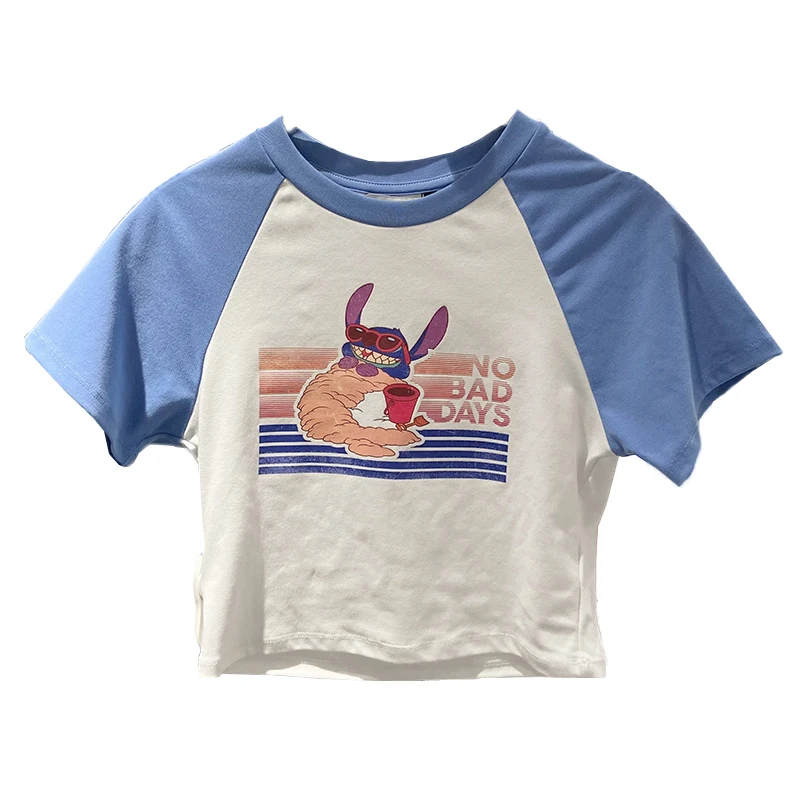 

Summer Straight Crop-Top Shirts 2021 New Boyfriend Style Round Neck Cotton Short Sleeve T-shirt for Women Casual Short Tees Tops