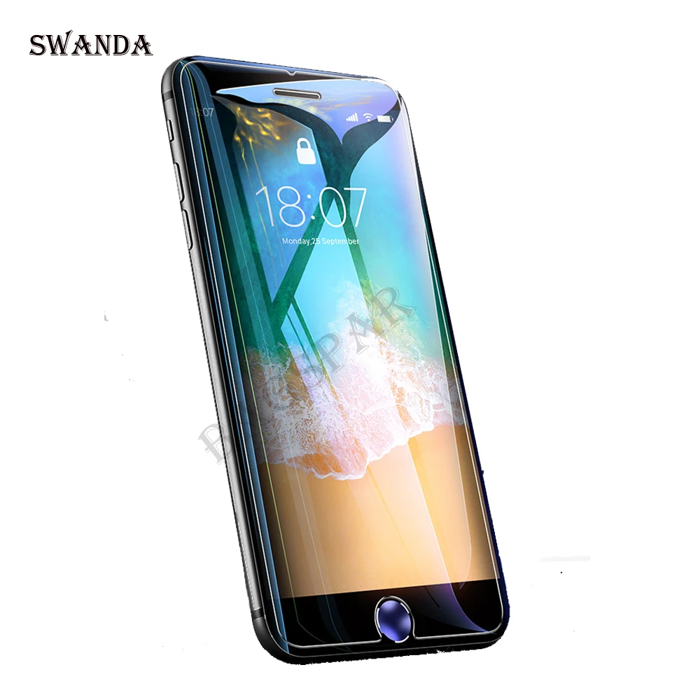 

SWANDA 9H 2.5D Anti-Explosion Tempered Glass for iphone 6 7 plus arc Film Screen Protector for iphone11 x xr Oleophobic Coating