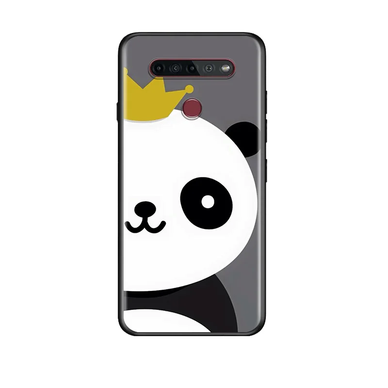 

Cartoon Lovely Panda For LG G8 V30 V35 V40 V50 V60 Q60 K40S K50S K41S K51S K61 K71 K22 ThinQ 5G Soft TPU Silicone Phone Case