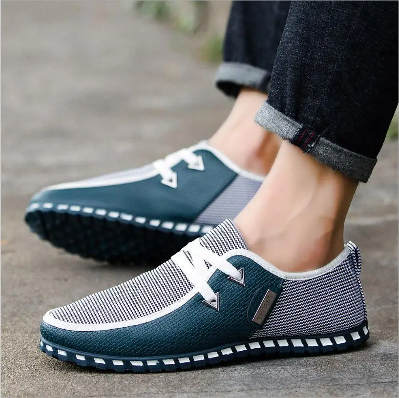 Summer Loafers Men Casual Shoes Fashion Slip On Sneakers Flats Driving PLUS SIZE 39-47 Trainers Zapatos Leather | Обувь