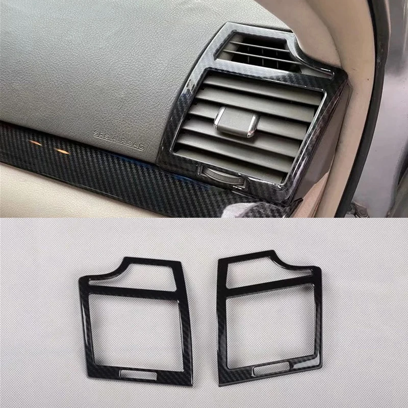 

For TOYOTA Camry 2006-2011 Left Hand Drive 2PCS Carbon Fiber ABS Car Front Side Air Conditioning Vent Cover Trim Car Styling