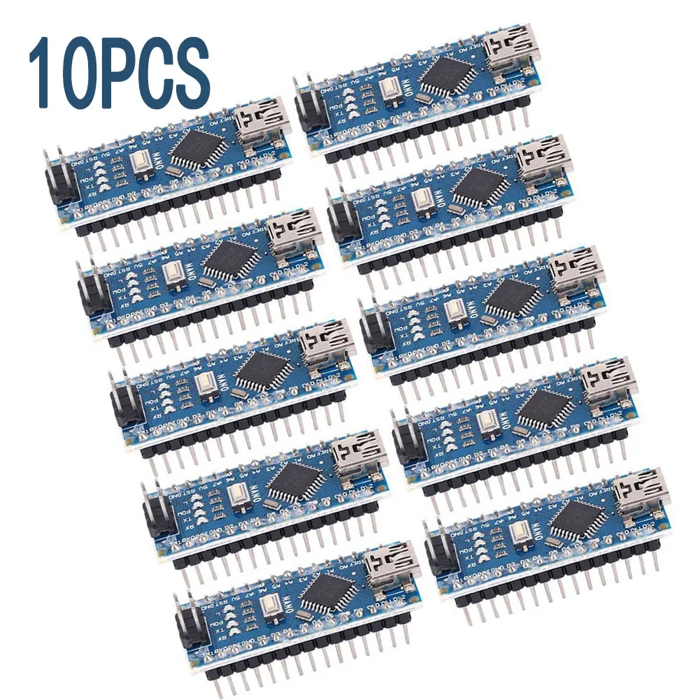 

Модуль микроконтроллера ATmega328P, совместимый с Nano V3.0, 5 в 16 м, для макетной платы, чип CH340G, стабильная перфорация, 10 шт.