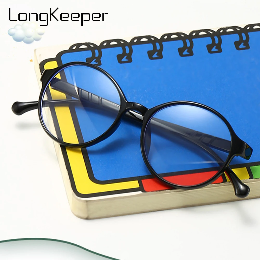 

New Round Anti Blue Light Kids Glasses 2020 Children Fashion Optical Frame Boy Girl Computer Transparent Eyeglasses UV400