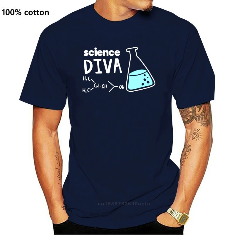 

Женская футболка New Science Diva, забавная Высококачественная футболка для любителей науки, подарок учителю