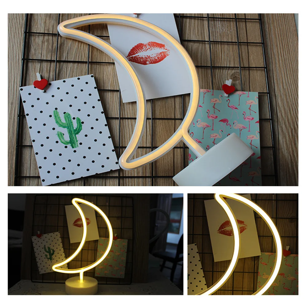 Неоновая вывеска светодиодный ночник с USB фламинго единорог радуга луна лампа