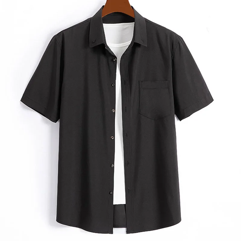 

Summer shirt men 5XL 6XL 7XL plus size short sleeve Bust 145cm large size men shirts