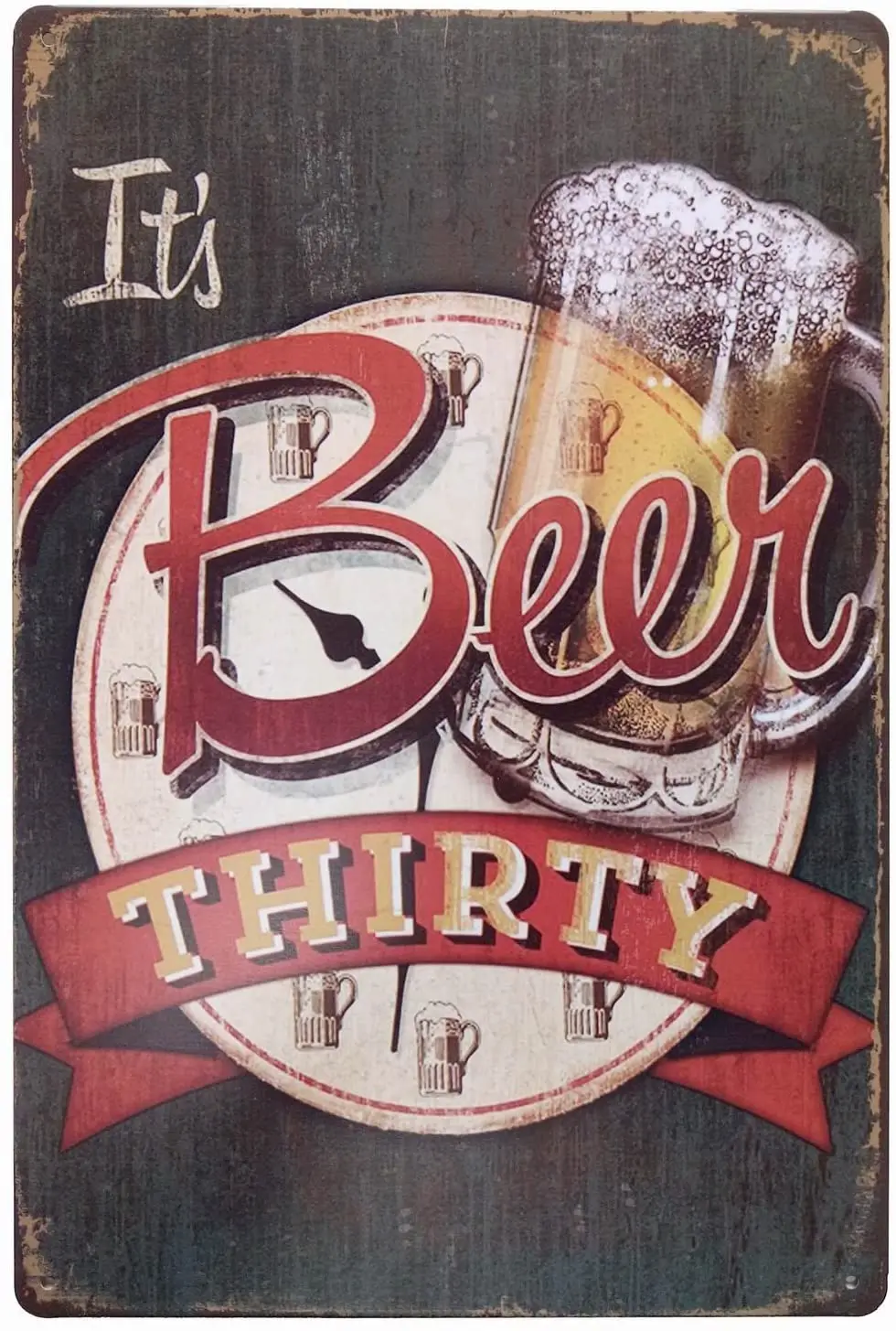 

It's Beer Thirty Vintage Funny Home Decor Tin Sign Retro Metal Bar Pub Poster 8 x 12