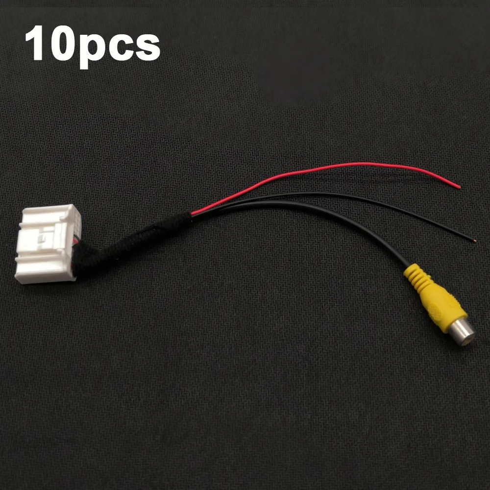 

10pcs 24Pin Original Video Input Switch Reverse Camera RCA Adapter Cable For Nissan Venucia T70 2014 2015 Middle-End Car