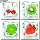 Квадратныекруглые фруктовые кубики льда 5d алмазная живопись клубника вишня 5d Алмазная мозаика Искусство Алмазная вышивка
