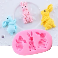 easter silicone molds animals rabbit cupcake topper fondant cake decorating tools candy chocolate mould silicone mold
