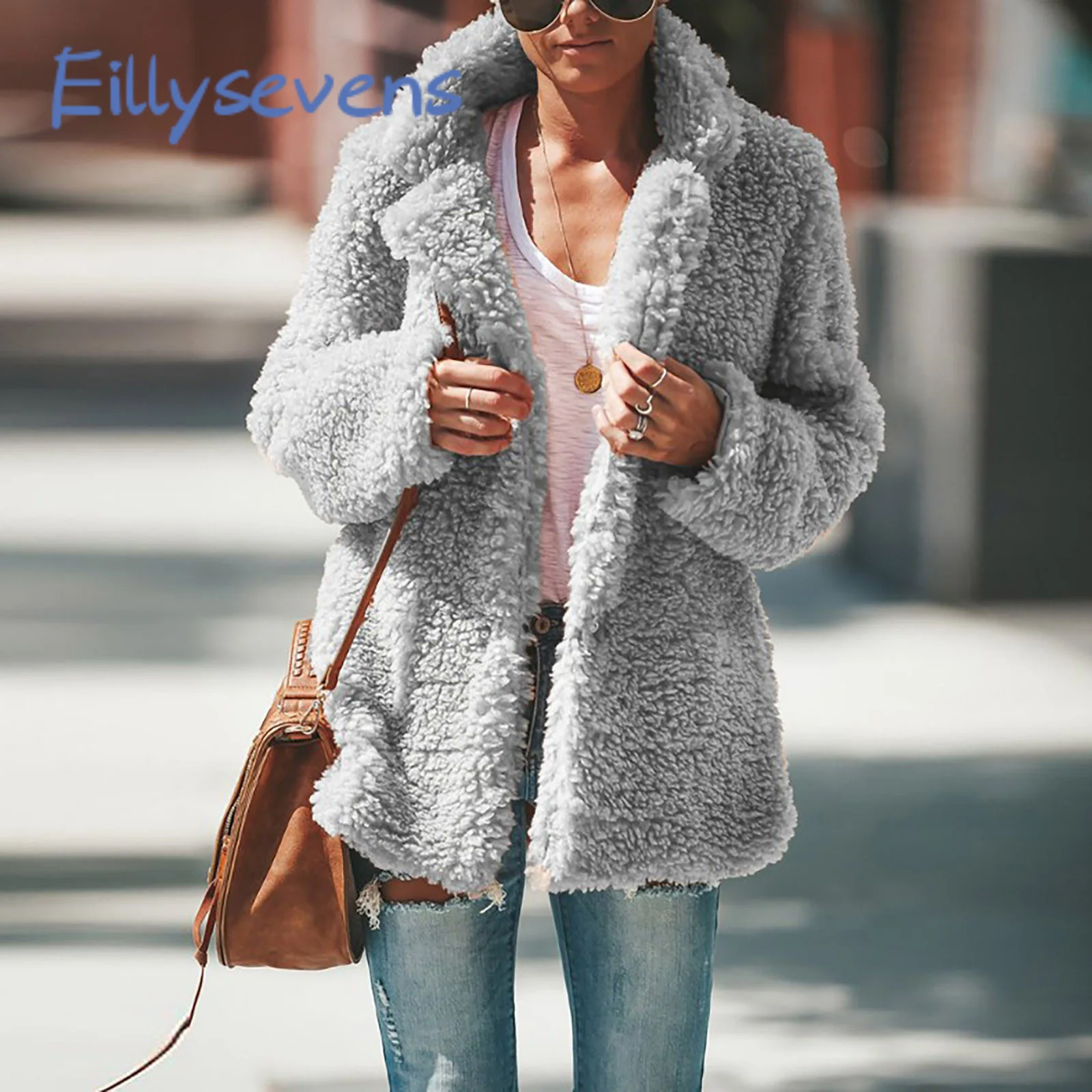 

Женская утепленная куртка с длинным рукавом, однотонная свободная уличная куртка большого размера с отложным воротником, зима 2021