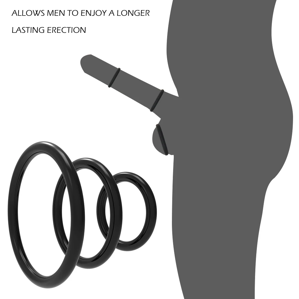 Кольцо для Пениса 3 шт. тянущиеся Кольца пениса с задержкой эякуляции товар