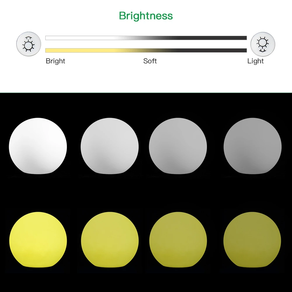 Светодиодный напольный светильник GLE с шариками перезаряжаемый по USB luminaria RGB