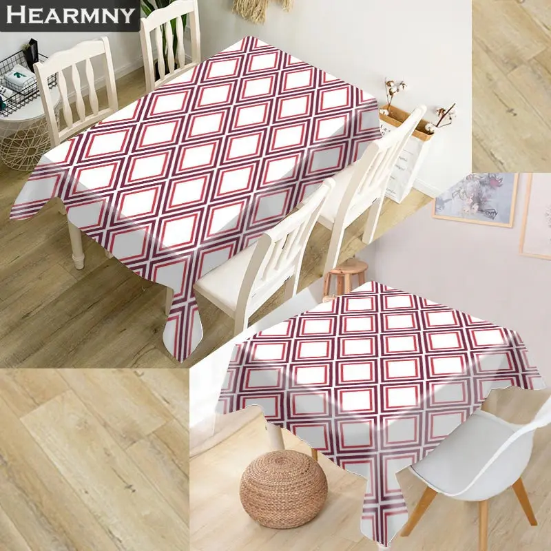 

Квадратная/прямоугольная Пыленепроницаемая Крышка для стола с абстрактным геометрическим рисунком черепа из ткани Оксфорд для домашнего декора