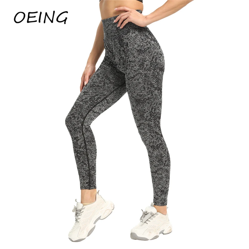 

Женские Бесшовные штаны для йоги, эластичная одежда для тренировок, тренажерного зала, леггинсы с высокой талией для фитнеса и бега