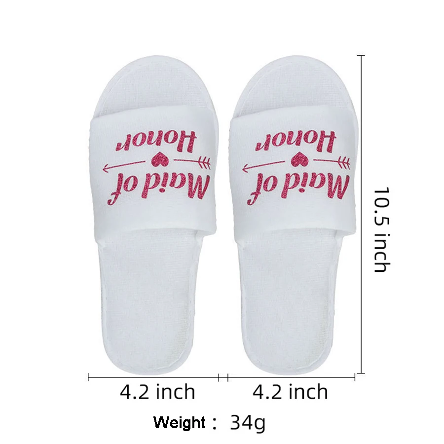 6 pares de zapatillas de novia para despedida de soltera equipo de dama de honor regalo de ducha de novia zapatillas desechables para dama de honor nueva decoraci&oacute;n de boda-1