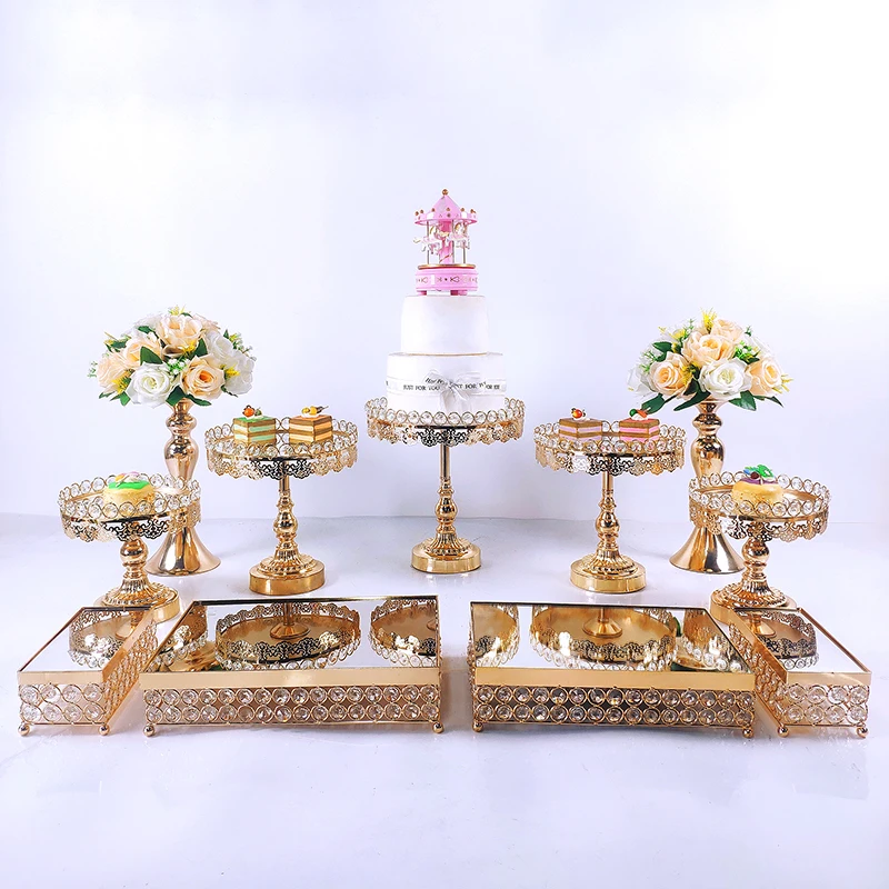 11 шт. акриловые зеркальные подносы для украшения свадебной вечеринки | Дом и сад