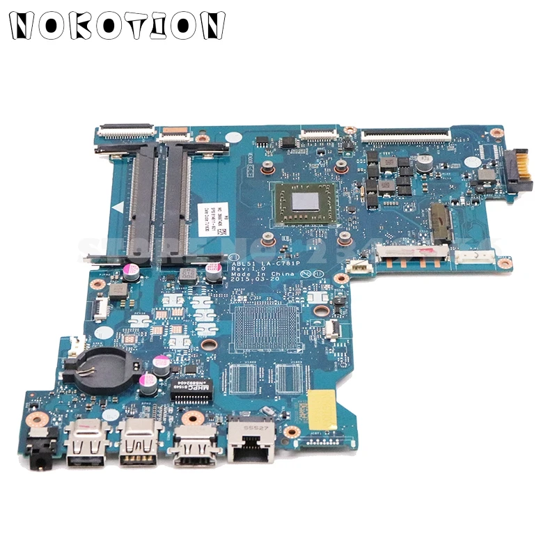 Материнская плата NOKOTION 813969-501 813969-001 для ноутбуков HP 15-AF материнская ABL51 DDR3 с ЦП на