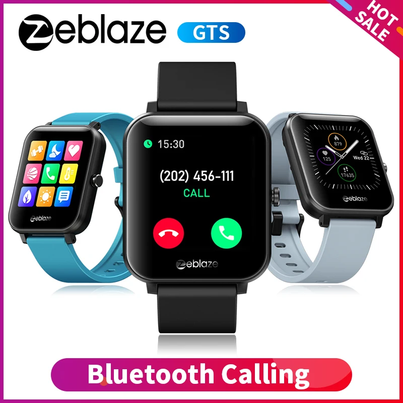 Zeblaze GTS вызовов через Bluetooth 1 54 дюймов сенсорный экран Экран 7x24 часа в сутки монитор