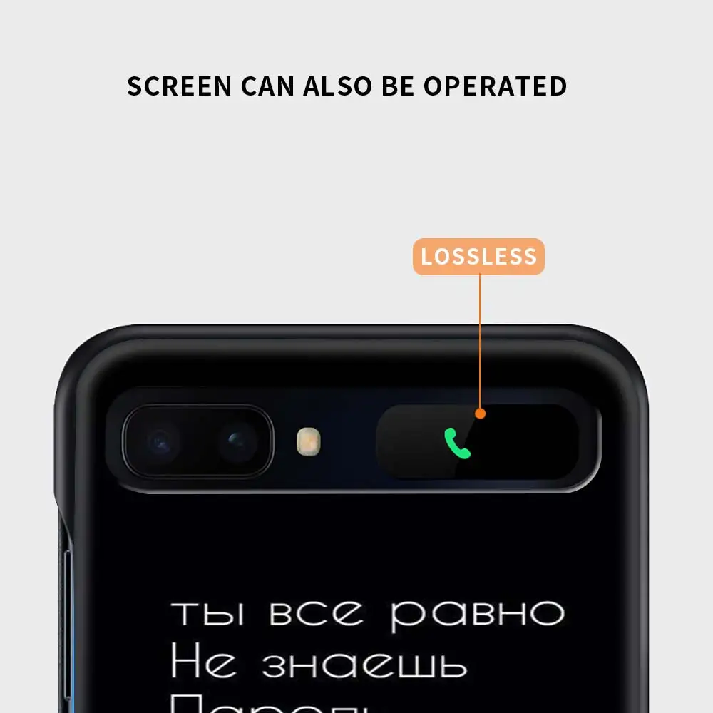 

Coque Case for Samsung Z Flip Pattern Hard Black Shell for Samsung Z Flip 5G Phone Cover Fundas Russian Quote Slogan Letter